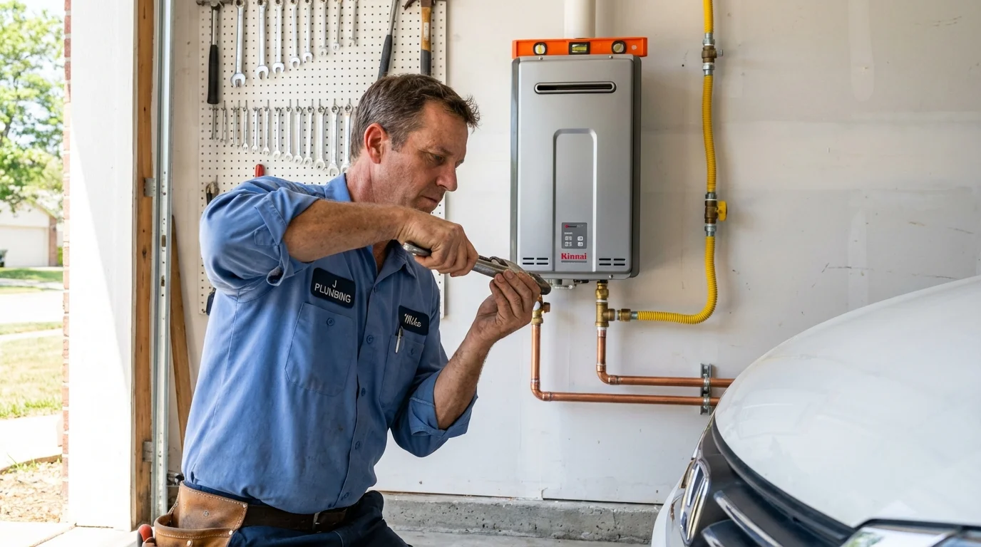 Tankless water heater installation by a Johns Plumbing LLC plumber in Aragon
